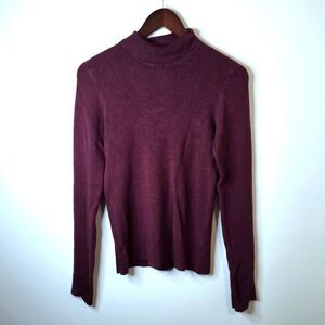 Marine Layer Burgundy Ribbed Turtleneck Size XL